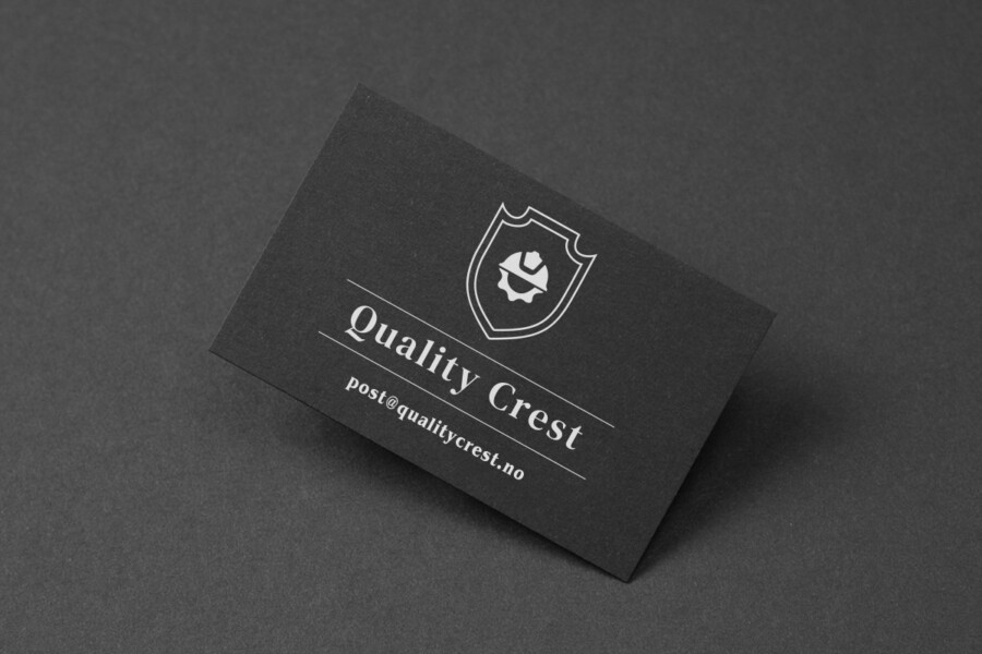 czarna wizytówka firmowa projekt wizytówki | Reklama polskiego rzemiosła w Norwegii — usługi