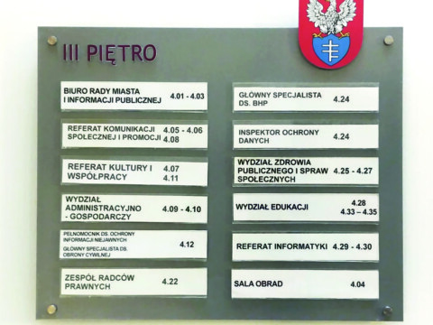 dotychczas obowiązujący wzór tablicy z wymienną informacją