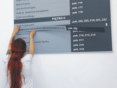 tablica panelowa informacyjny moduł wymiana