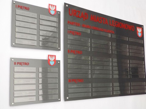 tablice informacyjne do szybkiej wymiany treści dla urzędu