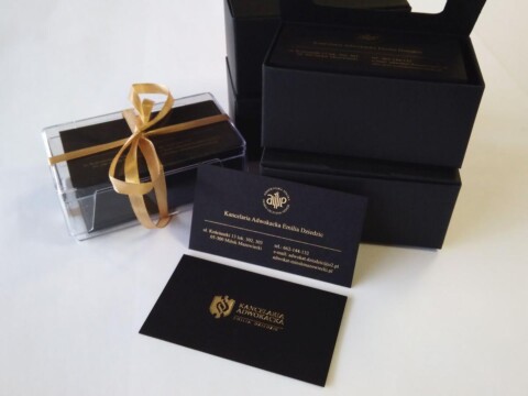 wizytówki złocone logo złote ze złoceniem