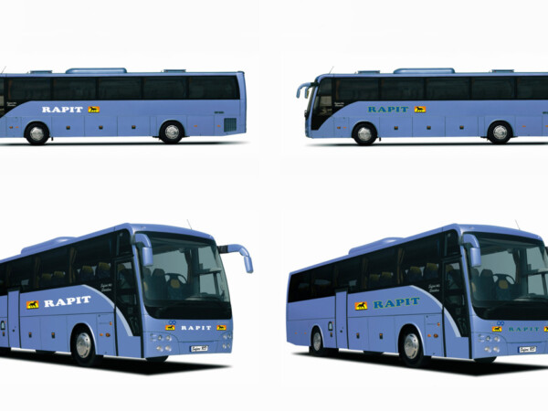 Reklama na samochody _ oznakowanie autobusów wizualizacja proektowanie logo