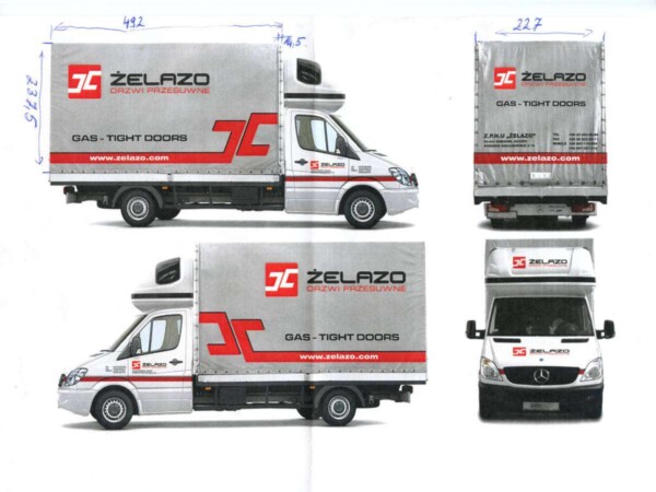 Reklama na samochody _ projekt grafiki do oklejania samochodu dostawczego