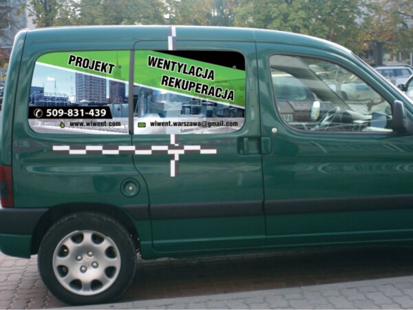 Reklama na samochody _ projektowanie wizualizacja naklejki na samochodzie