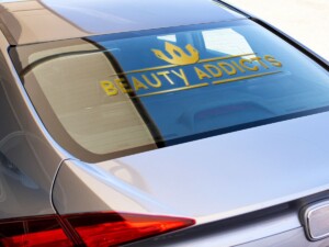 Logo firmowe na samochód złote litery na auto