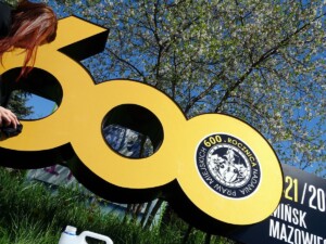 Reklama przestrzenna odblaskowa 3D napis miasta Mińsk Mazowiecki