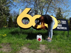 Reklama przestrzenna wykonanie witacza reklamowego miasta Mińsk Mazowiecki