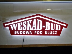 Reklama świetlna logo podświetlane produkcja