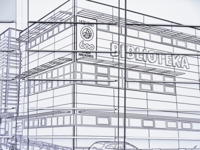 Oznakowanie książkomatu wyklejenie reklamy okolicznościowej na książkomat miejski