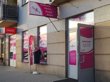 Reklama zewnętrzna sklepu w Mińsku Mazowieckim reklamy wykonane kompleksowo